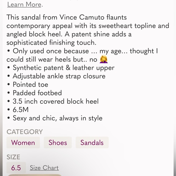 Vince Camuto • Black Slingback with Block Heels - Picture 7 of 8